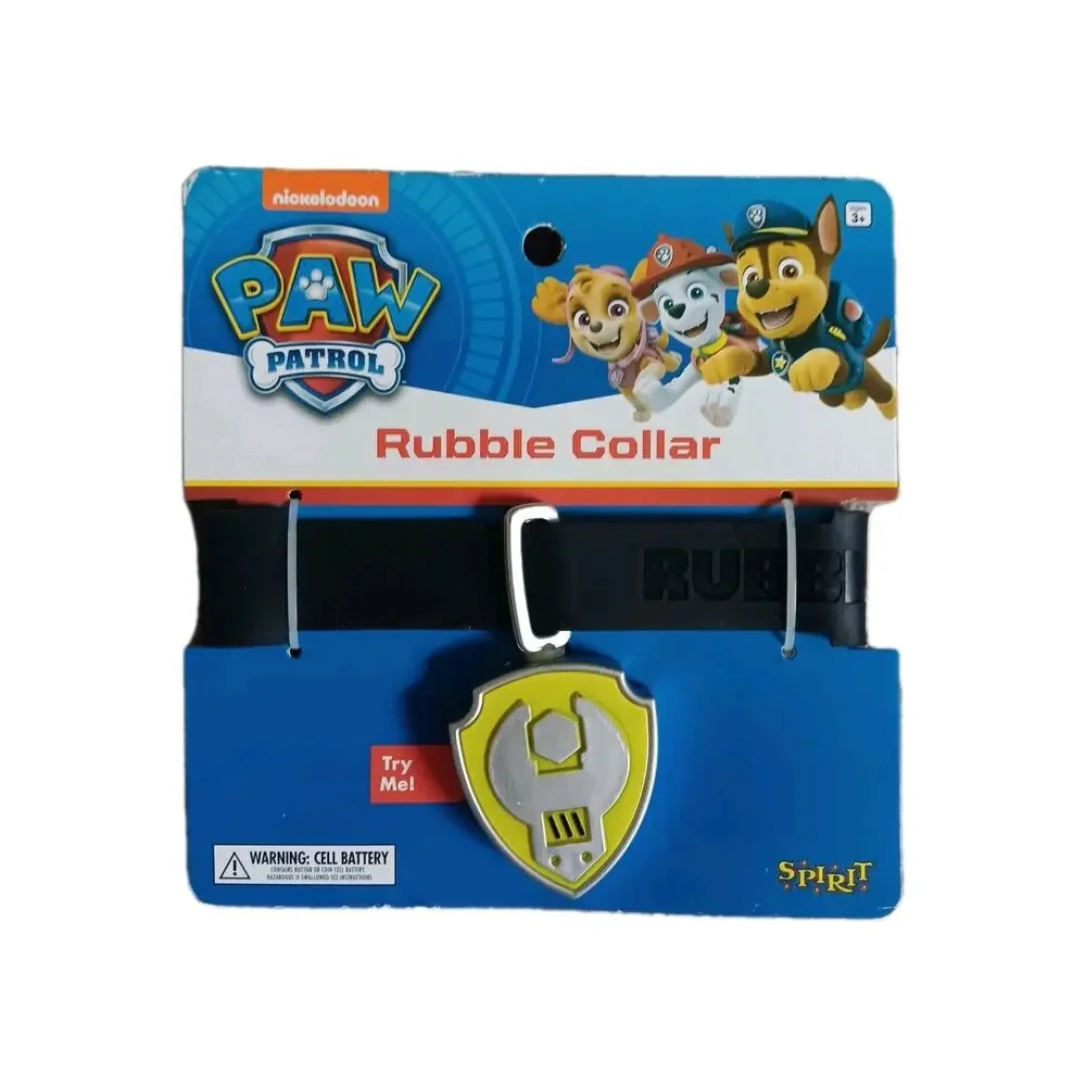 Paw Patrol Light Up RUBBLE Collar Spirit Halloween Costume NIP